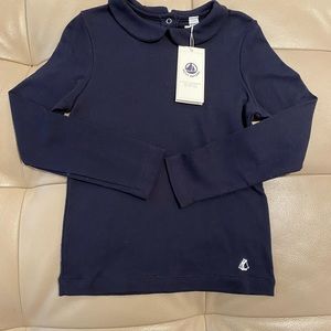 Petit Bateau Peter Pan Collar Long Sleeves NWT